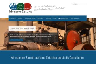 DampfLandLeute Museum Eslohe | Screenshot der Homepage © Museumsverein Eslohe e.V