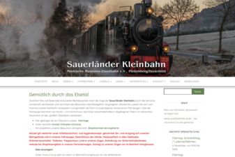 Sauerländer Kleinbahn | Screenshot der Homepage © Märkische Museums-Eisenbahn e.V.